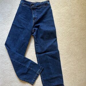 Women’s Madewell Emmet Wide leg dark blue jeans